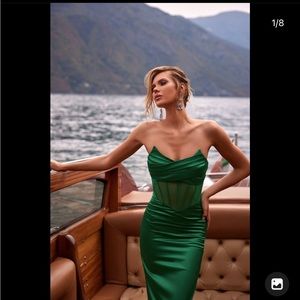 Green corset top Dress